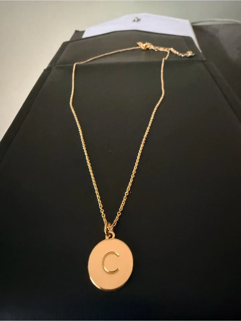 kate spade Gold Initial C Disc Necklace